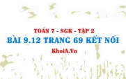 Bài 9.12 trang 69 Toán 7 Kết nối tri thức Tập 2